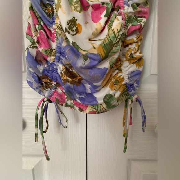 Lulu's Floral Ruched Mini Dress - Picture 5 of 8